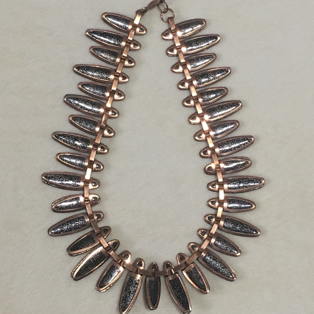 Vintage Matisse Copper Enamel Necklace